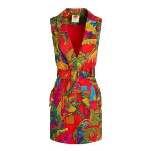 Farm Rio Urban Jungle Linen Printed Mini Dress